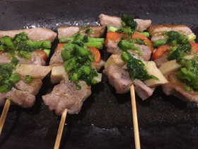 春野菜と豚の彩り串  300円