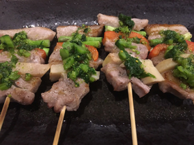 春野菜と豚の彩り串 300円