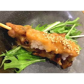 鶏の柚子胡椒串 柚庵仕立て