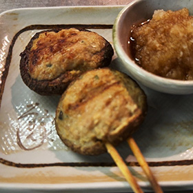 しいたけ肉詰め みぞれポン酢味